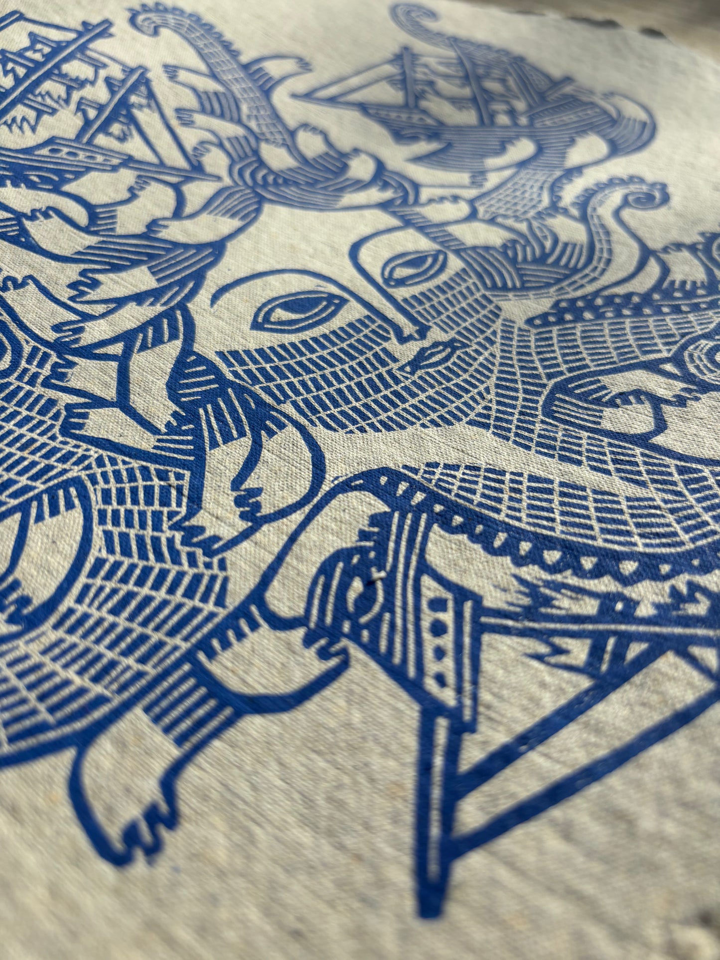 Scylla - linogravure