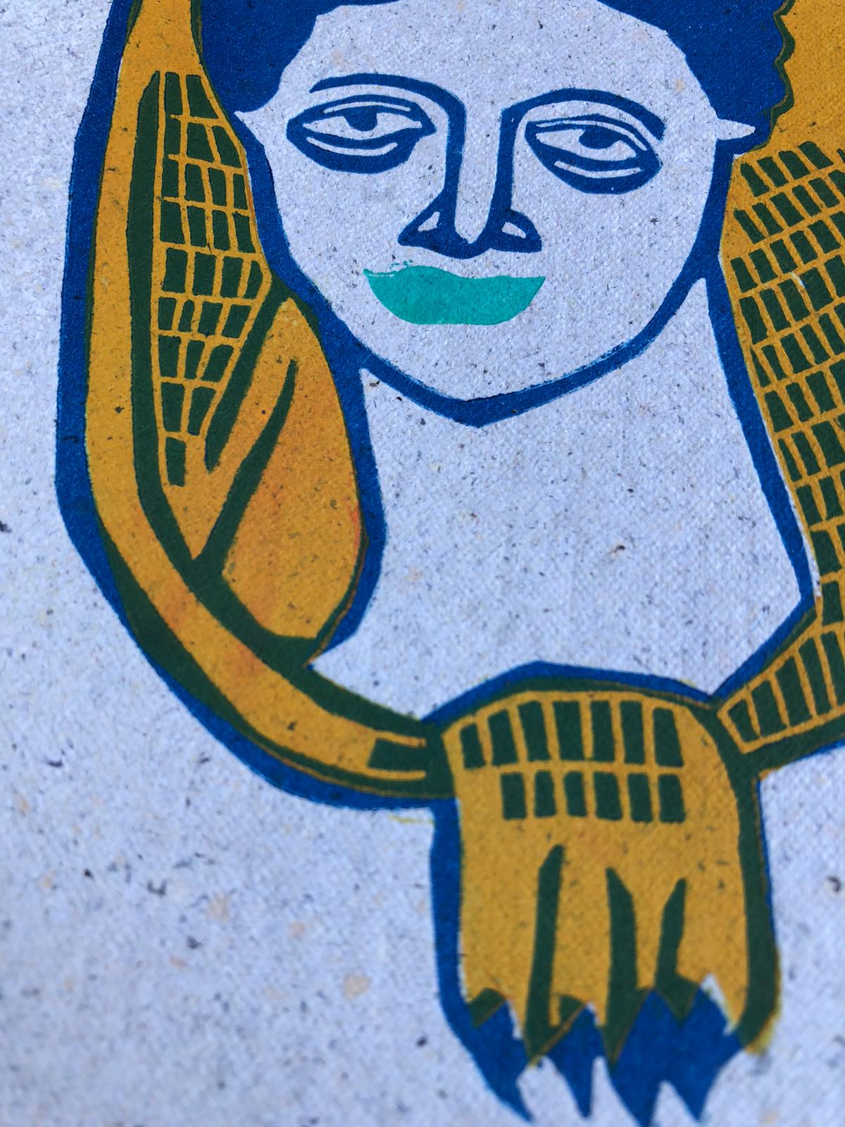 Omphale -linogravure