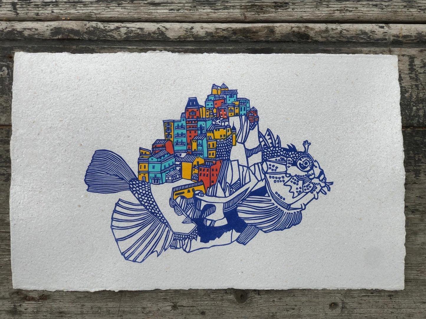 Rockfish - linogravure