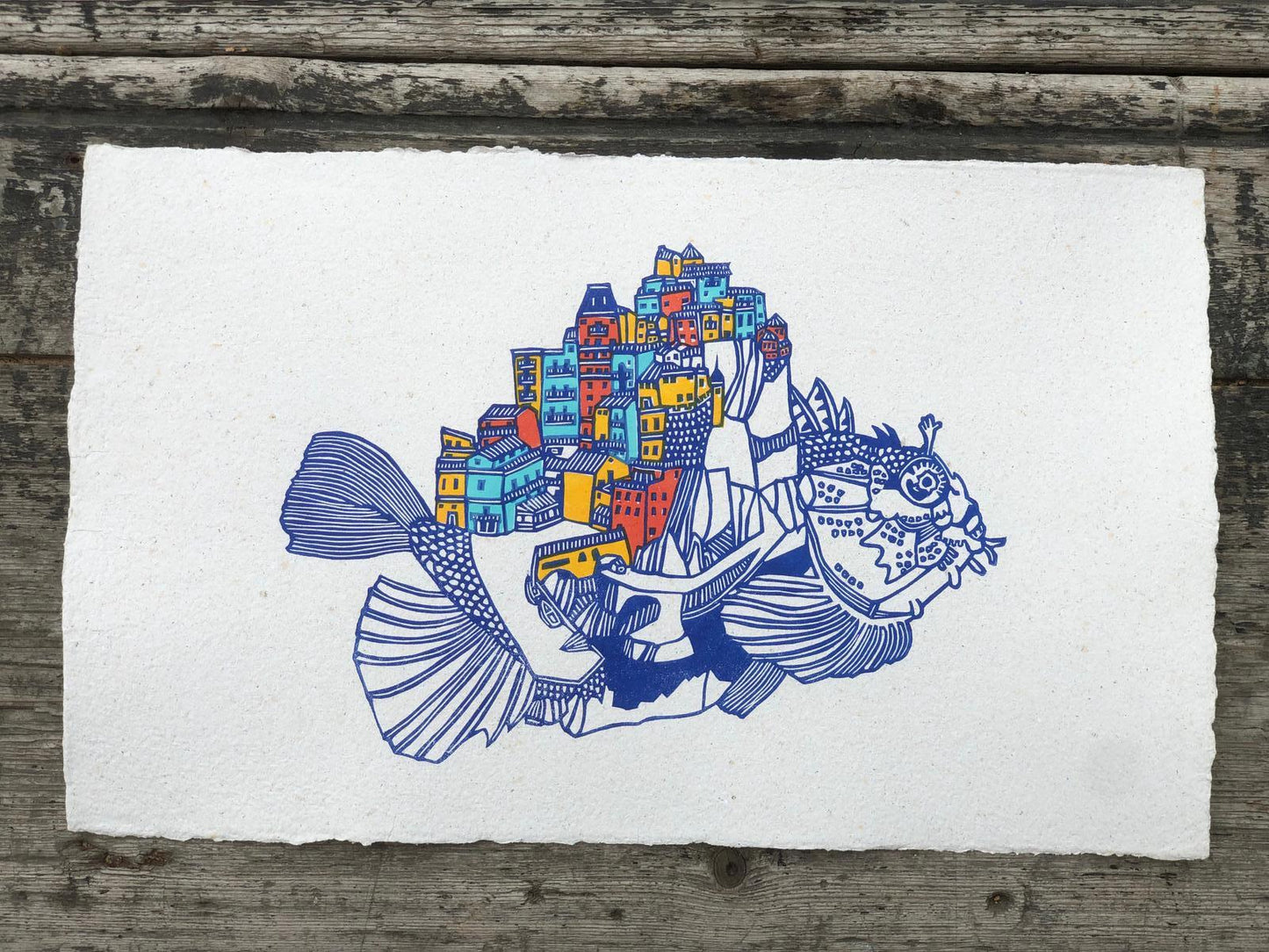 Rockfish - linogravure