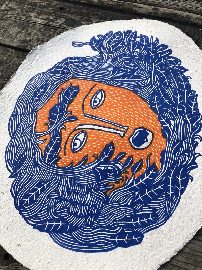 Daphné - linogravure