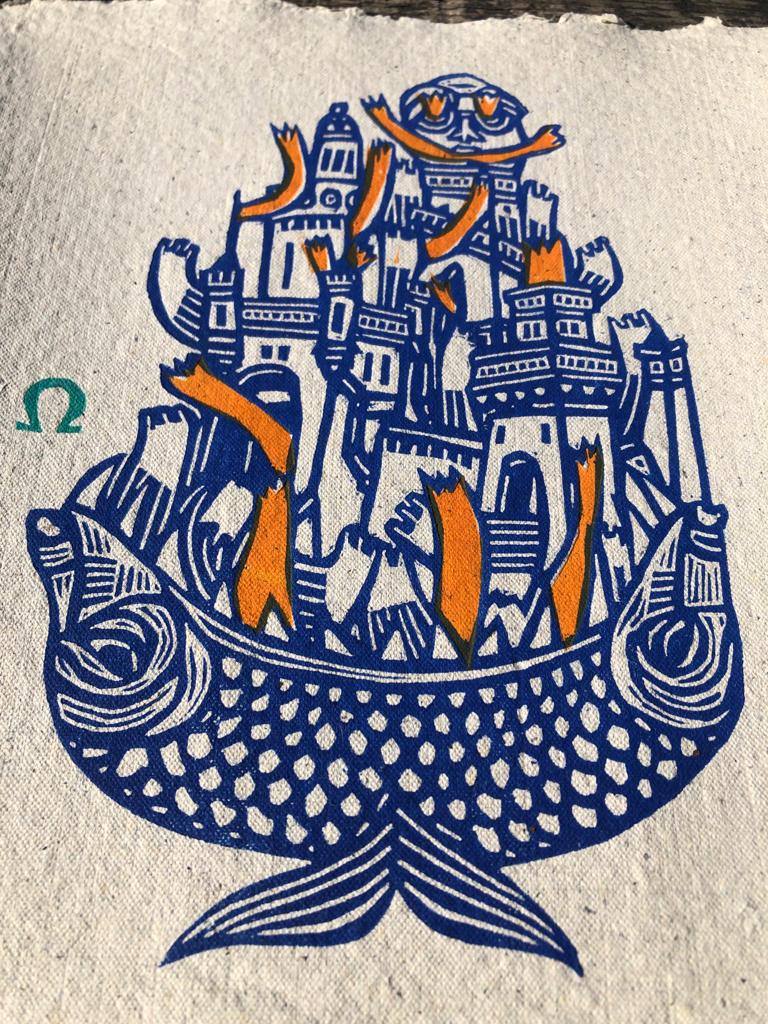 La Fin - linogravure