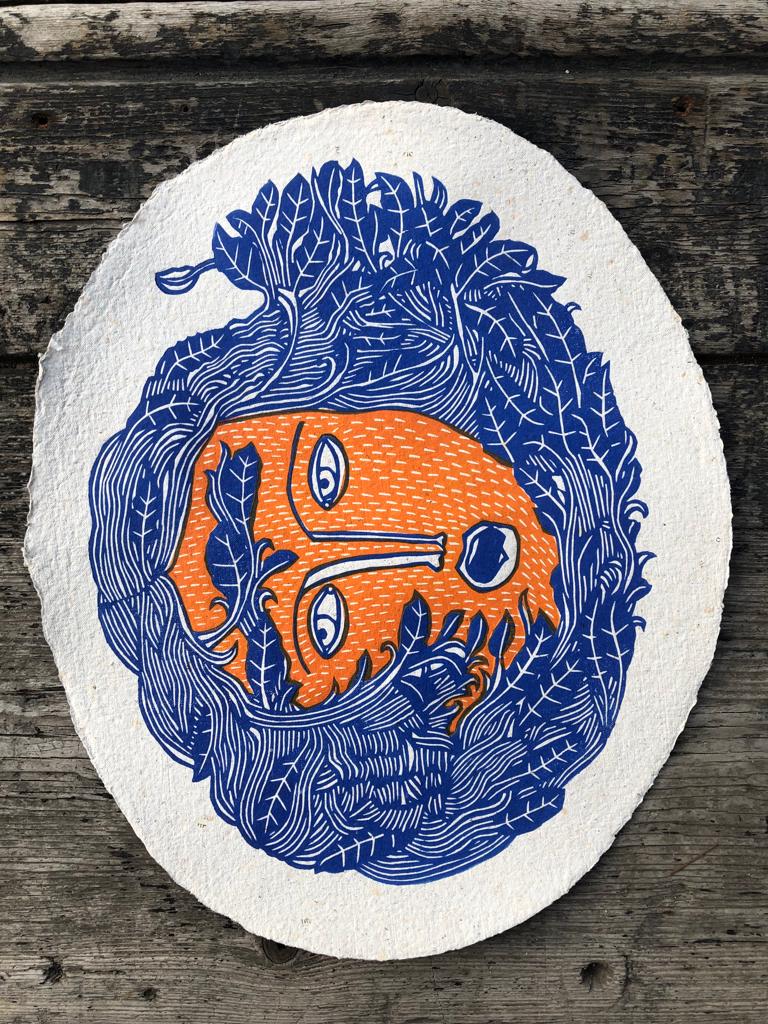 Daphné - linogravure